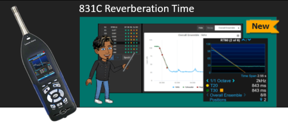 Larson Davis 831C for reverberation time measurement