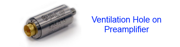 ventilation hole on microphone preamplifier